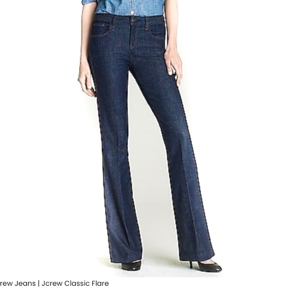 J Crew Classic Flare Dark Wash